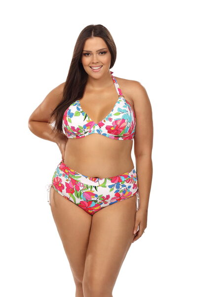 Didelio dydžio spalvingas maudymosi kostiumėlis su minkštais kaušeliais L1126/2