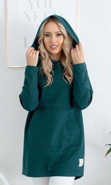 SMARAGDINĖS SPALVOS DŽEMPERIS SU GOBTUVU ALEX