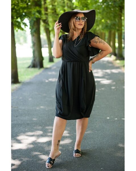 Juodos spalvos lengva suknelė ALMA S-81