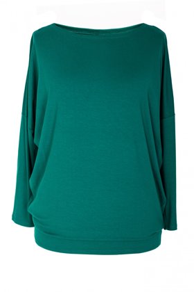 Žalia palaidinė tunika iš viskozės BASIC