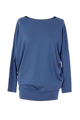 Žydra palaidinė tunika iš viskozės BASIC