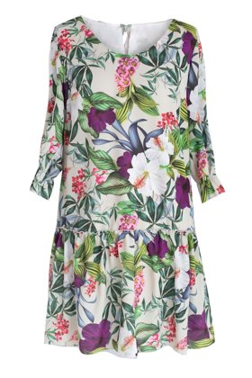 Šviesi gėlėta suknelė BELLAFLOWER