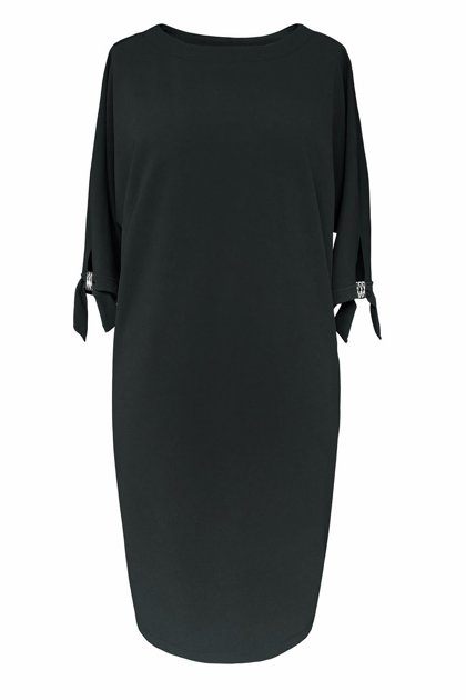 Juoda suknelė su auksiniu papuošimu CINDY