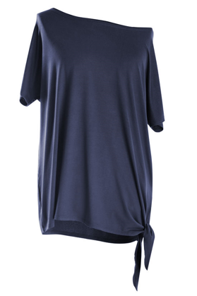 Palaidinė su užrišimu ant šono DIANA (tamsiai mėlyna spalva)