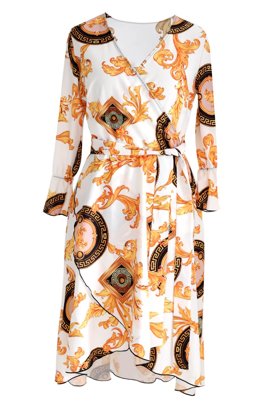 Balta suknelė su auksiniais ornamentais DOLCE