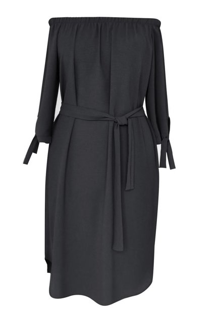 Juoda ispaniško stiliaus suknelė ELENA