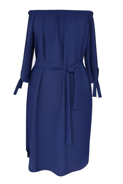 Tamsiai mėlyna ispaniško stiliaus suknelė ELENA