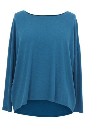 Turkuso spalvos trikotažinė oversize palaidinė ERIN