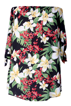 Gėlėta ispaniško stiliaus palaidinė ESTELL