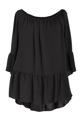 Juoda ispaniško stiliaus palaidinė FIORELLE