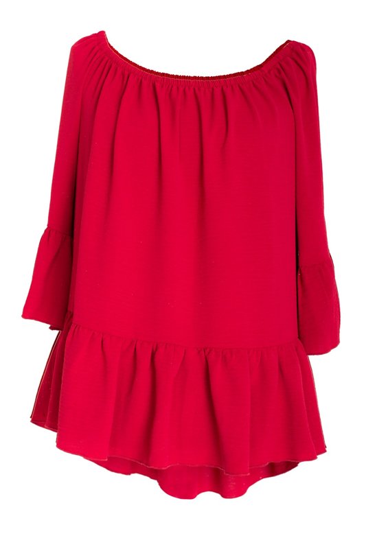 Raudona ispaniško stiliaus palaidinė FIORELLE