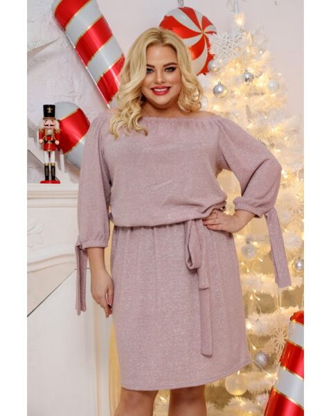 ROŽINĖS SPALVOS SUKNELĖ SW-04 GINTARE