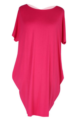 Rožinė suknelė / tunika su sukryžiavimu ant nugaros GLORIJA