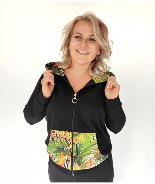 MEDVILNINIS SPORTINIS KOSTIUMAS HANIA JUODAS DŽIUNGLĖS