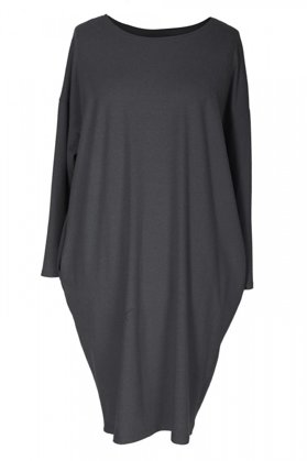 Grafitinė oversize suknelė ilgomis rankovėmis IVETA