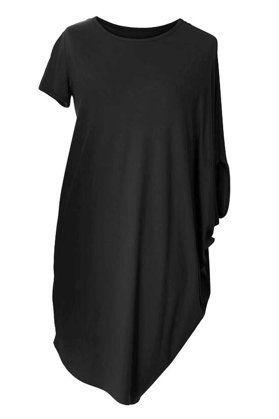 Juoda asimetriška tunika/suknelė JENIFER