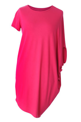 Rausva asimetriška tunika/suknelė JENIFER