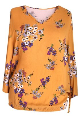 Medaus atspalvio gėlėta palaidinė KELLY