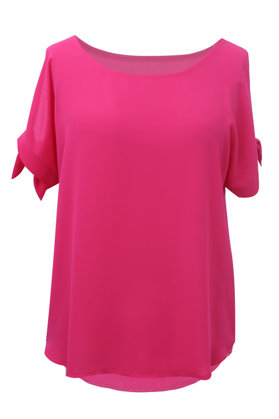 Avietinės spalvos šifoninė palaidinė LARISS