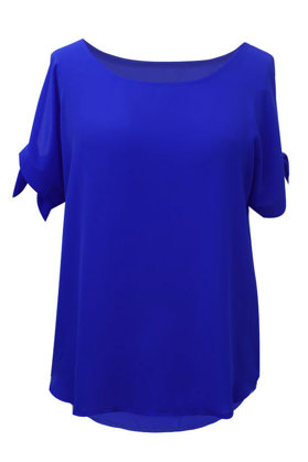 Mėlyna šifoninė palaidinė LARISS