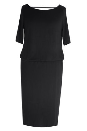 Juoda suknelė atvira nugara LETICIA