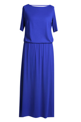 Mėlyna suknelė atvira nugara LETICIJA MAXI