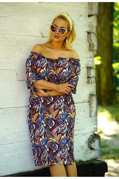 Ispaniško stiliaus suknelė su rytietiškais ornamentais LOARA