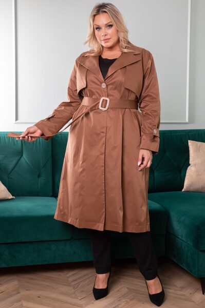 Išskirtinis paltas MARCIA karamelinis