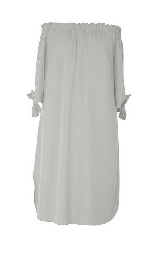 Šviesiai pilka ispaniško stiliaus suknelė MARITA