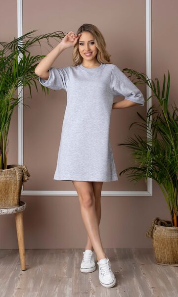 Pilkos spalvos suknelė MELISA