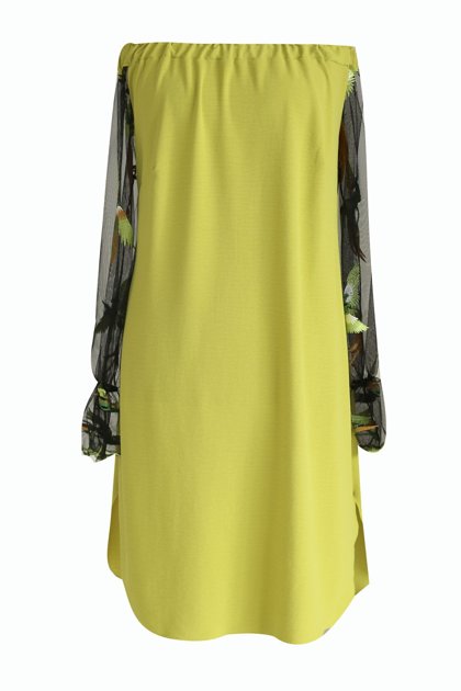 Citrininė ispaniško stiliaus suknelė Dangiški paukščiai MIRELLA