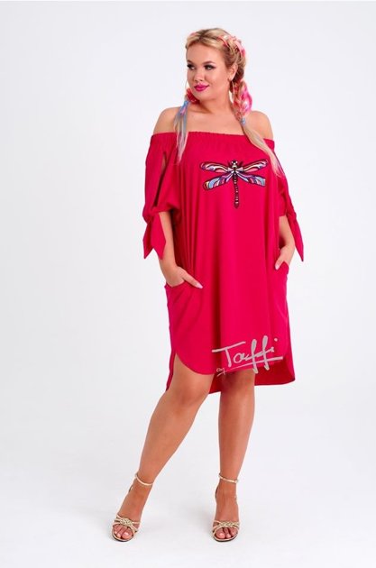 Rožinė ispaniško stiliaus suknelė su laumžirgiu MORIS