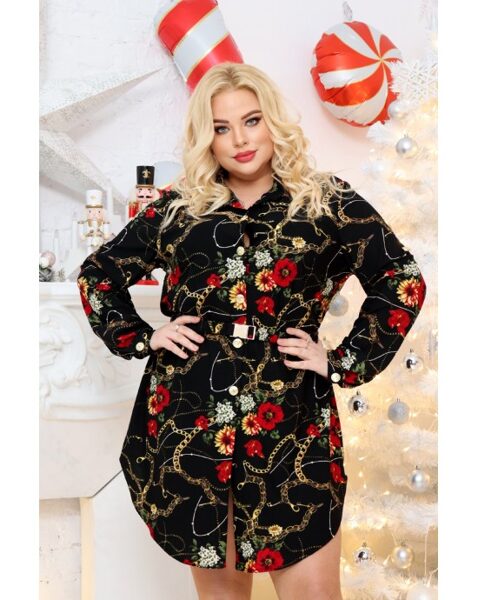 JUODA MARŠKININĖ SUKNELĖ SU DIRŽU SW-02 NERINGA