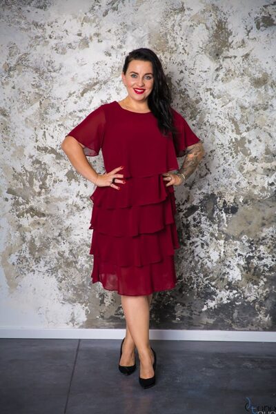 Bordinio atspalvio suknelė ORINA