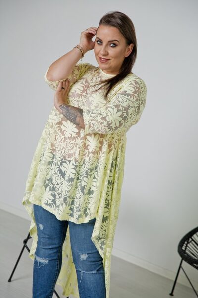 Nepakartojamo citrininio atspalvio PLUS SIZE palaidinė RITA