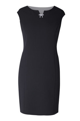 Juoda suknelė su kaspinu ROKSANA