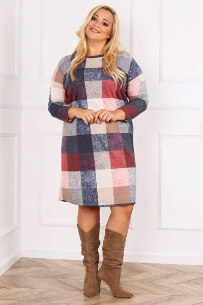 Suknelė languotais ornamentais SONIA