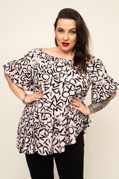 Šviesiai rožinė įstriža palaidinė TESI